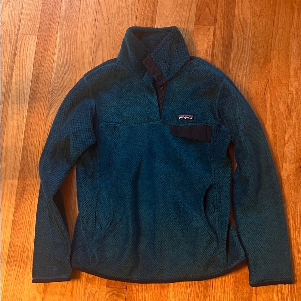 Patagonia Deep Teal Re-Tool Snap T Pullover Fleece size medium